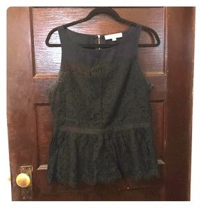 Lace peplum top